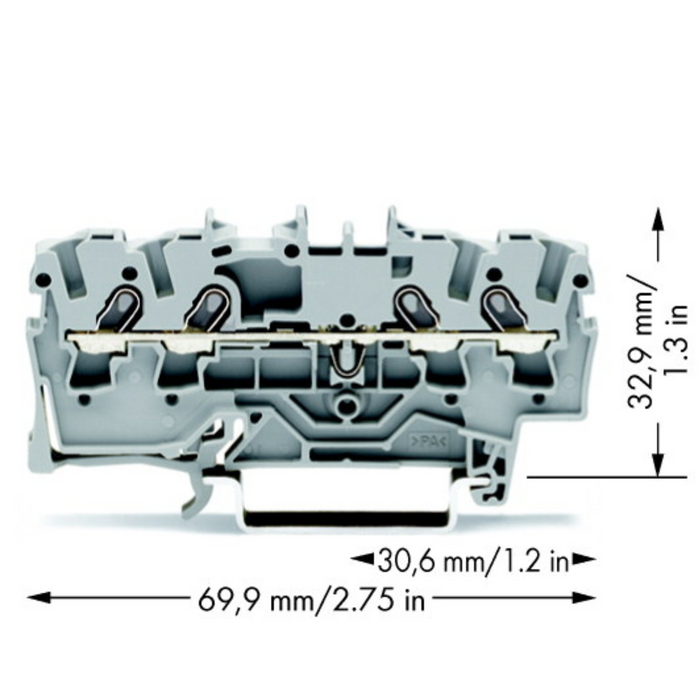 Topjob-S 2001-1401 (4-Port, 1.5mm, 18A, Grey)