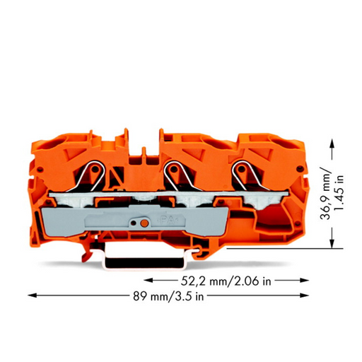 Topjob-S 2010-1302 (3 Port, 10mm², 57A, Orange)