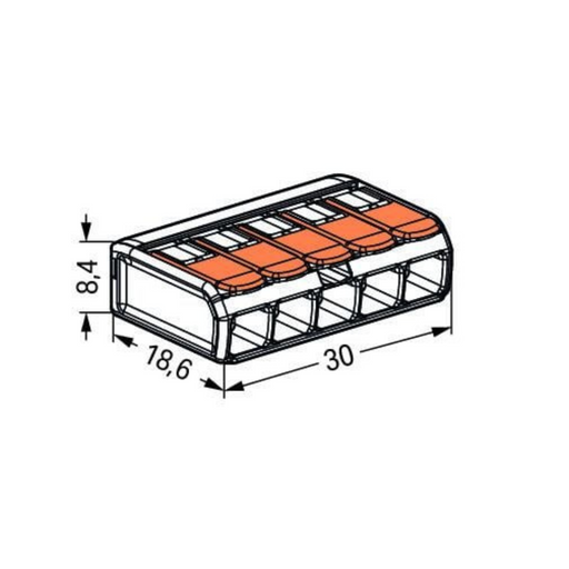 Wago 221-415 connector dimensions
