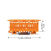 Wago 221-500 mounting carrier in orange dimensions