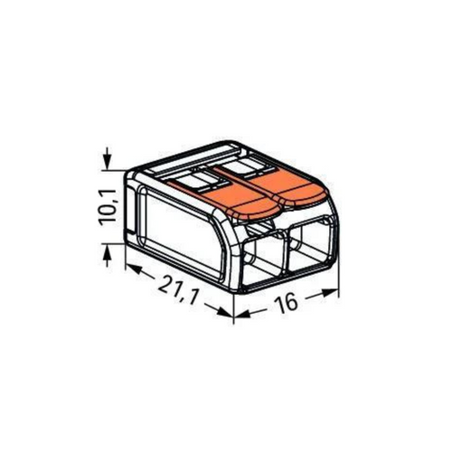 Wago 221-612 connector dimensions