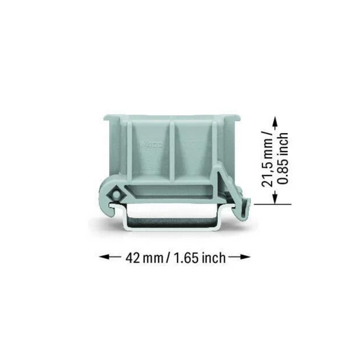 222-510 DIN Rail adaptor dimensions