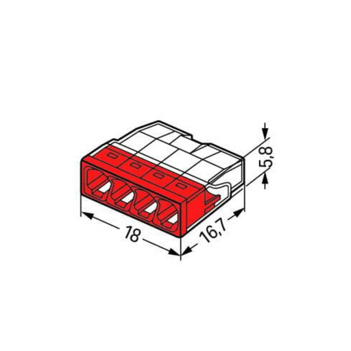 Wago 2273-204 connector dimensions