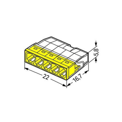 Wago 2273-205 connector dimensions
