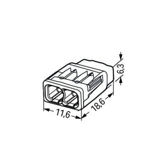 Wago 2773-402 connector dimensions