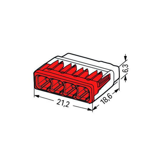 Wago 2773-404 connector dimensions