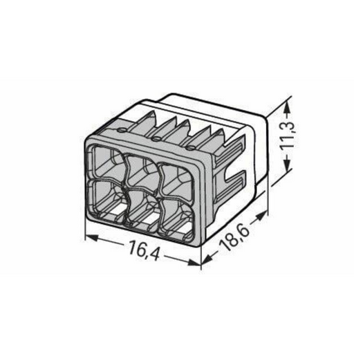 Wago 2773-406 connector dimensions