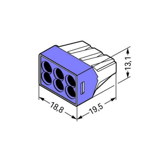 Wago 773-106 connector dimensions