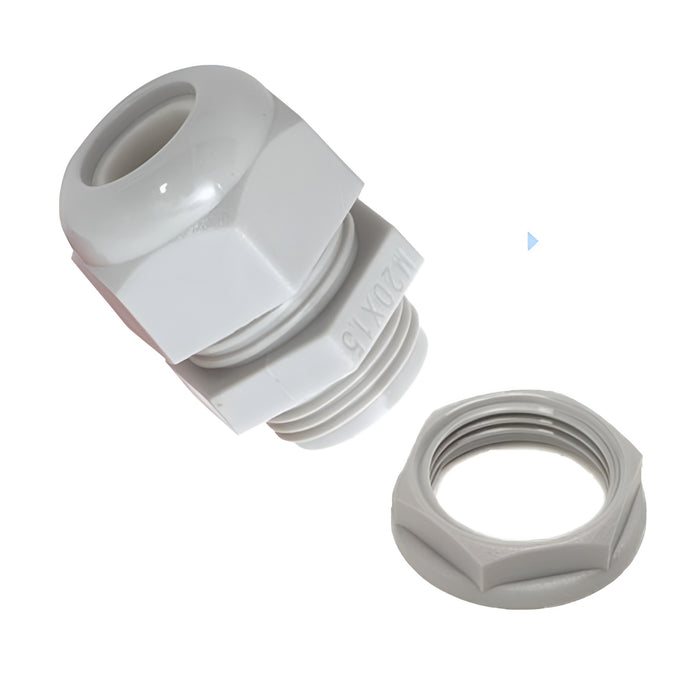 Grey IP68 M12 Compression Gland for Cables with 3.0-6.5mm OD 