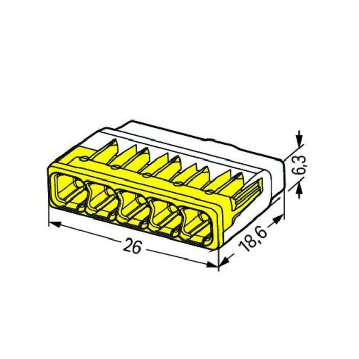 Wago 2773-405 connecter dimensions