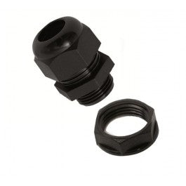 Black IP68 M16 Compression Gland for Cables with 4.0-8.0mm OD